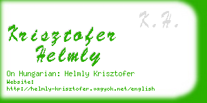 krisztofer helmly business card